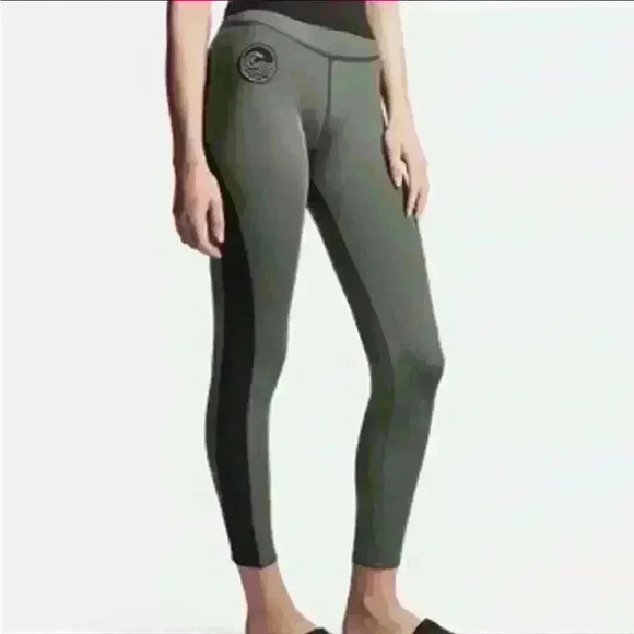 JAMES PERSE Y/OSEMITE  Green Black Wave Patch Leggings Sz 1 Small NWT new - Picture 1 of 8